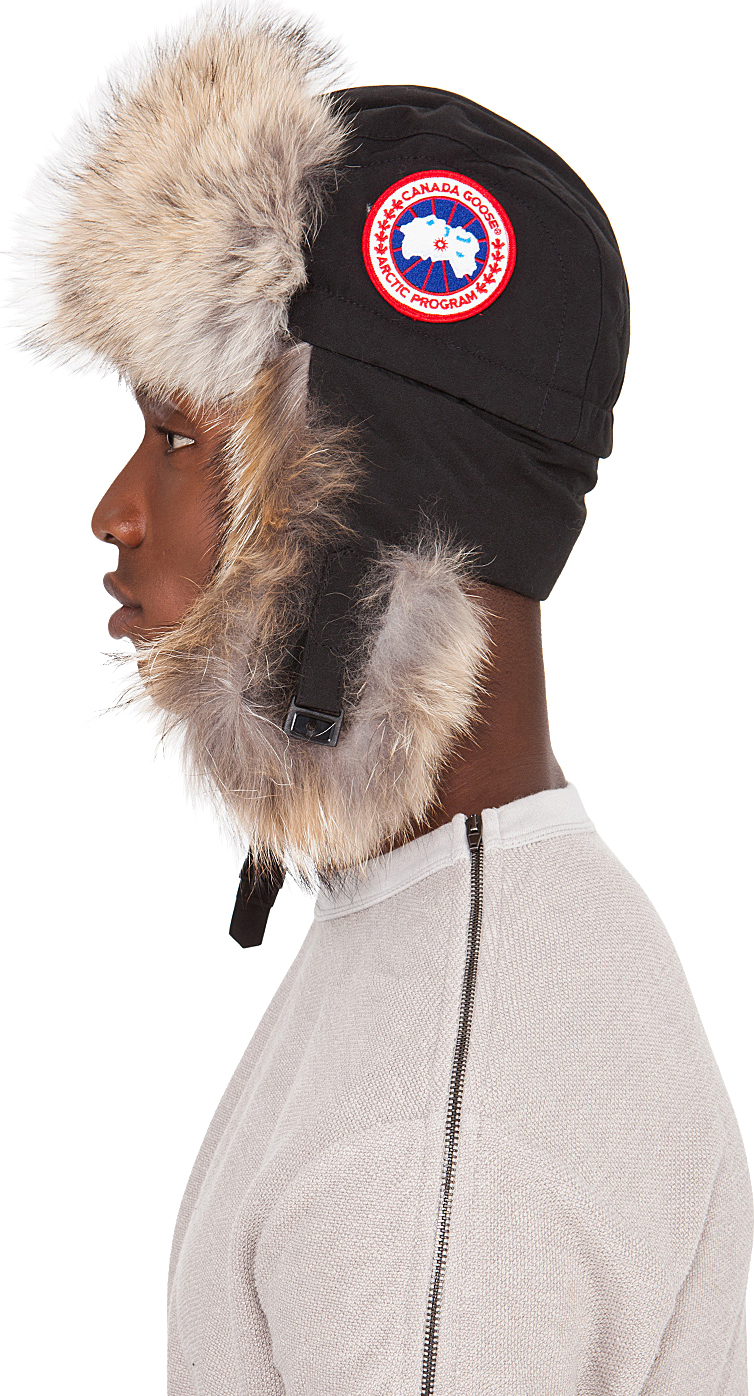 Canada Goose FurLined Aviator Hat in Graphite (Black) Lyst