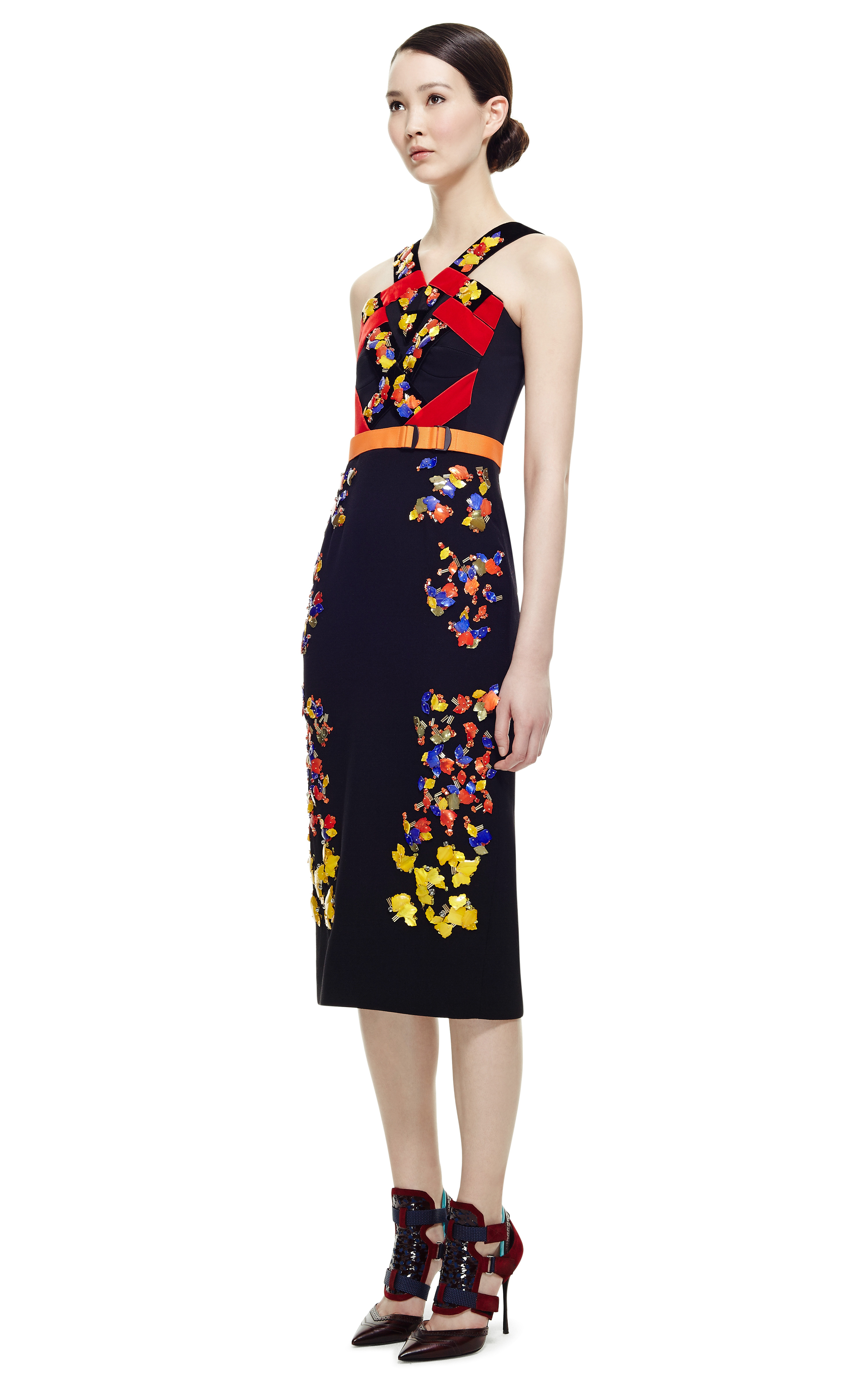 Lyst Peter Pilotto Lera Dress In Black Gallery