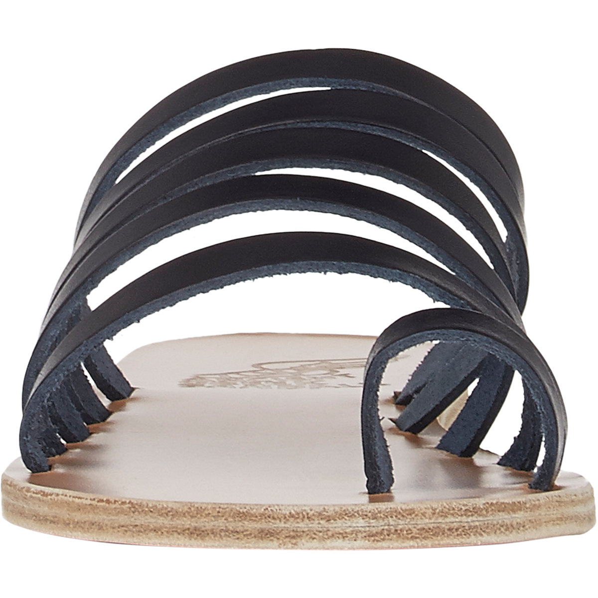 navy strappy flats