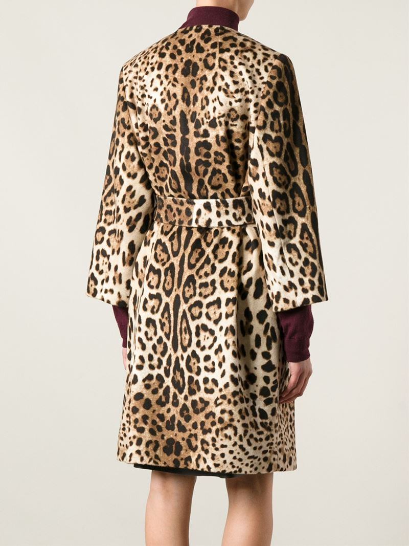 Dolce \u0026 Gabbana Leopard Print Coat in 