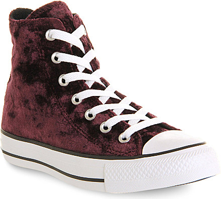converse velvet high top