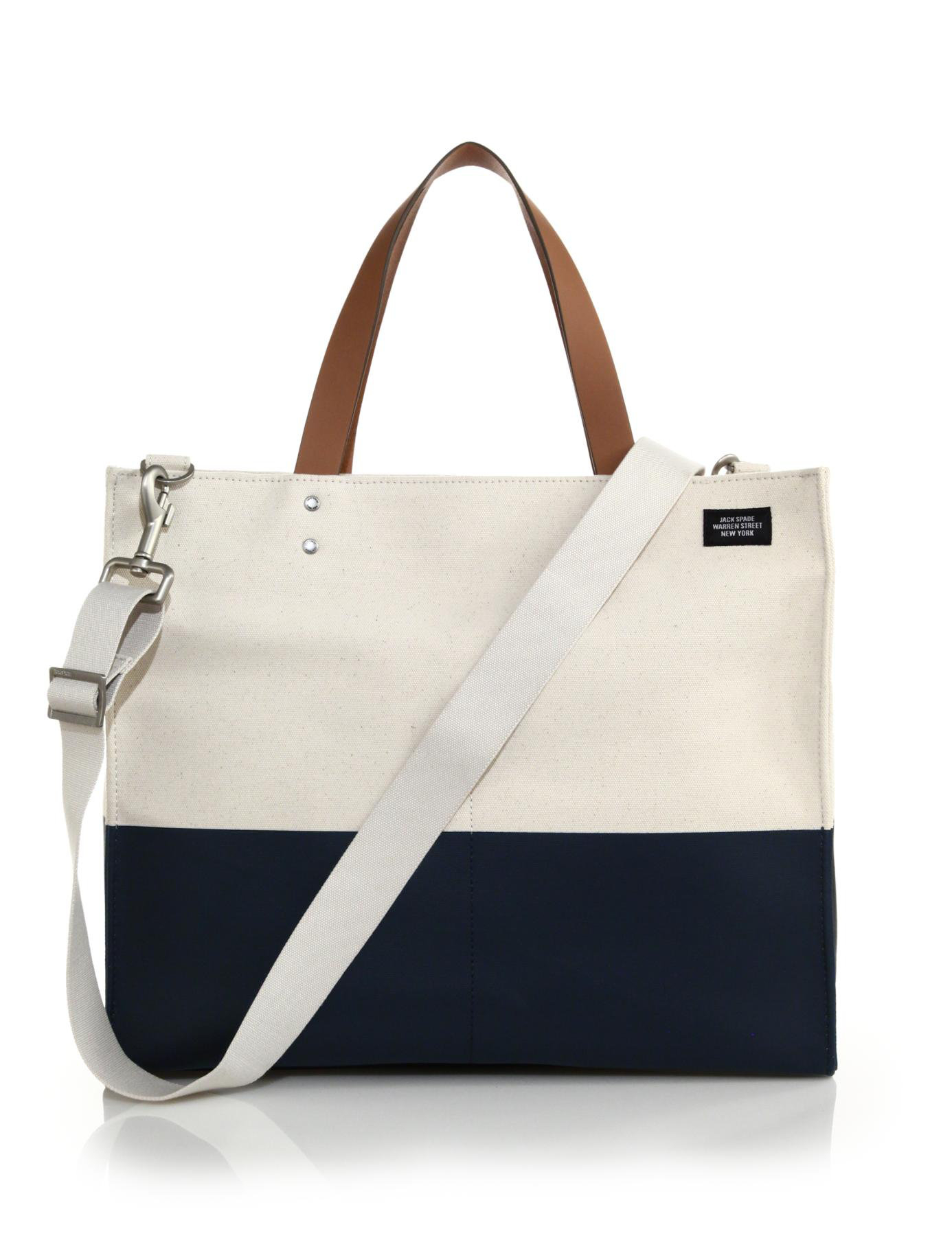 Jack Spade Dipped Square Tote Bag in Natural for Men | Lyst