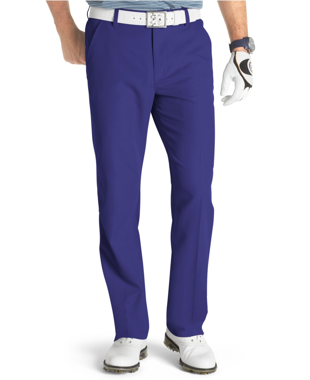 Lyst - Izod Golf Pants, Slim-fit Flat Front Pants in Blue for Men