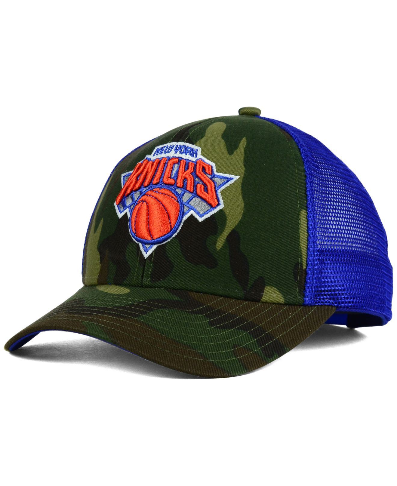 adidas New York Knicks Camo Trucker Cap in Green for Men Lyst