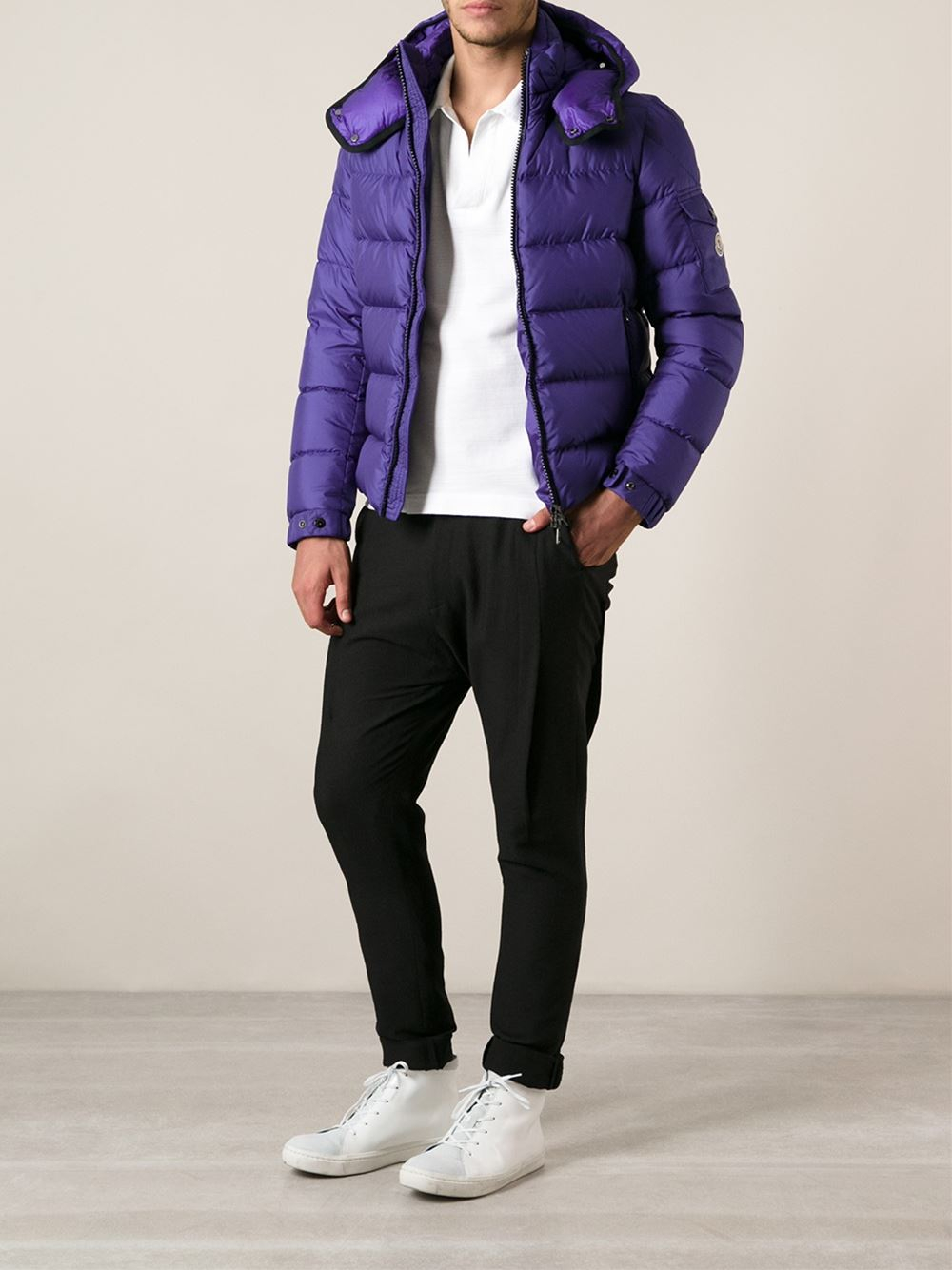 Moncler 'Maya' Padded Jacket in Purple for Men | Lyst