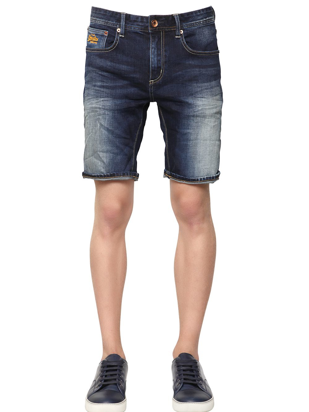 Slim denim shorts Shop American Eagle Outfitters for men's and women's jeans, T's, shoes and more. You asked for it and we listened. We love our slim fit shorts and we know you will, too. You’ll look like you just walked off of a yacht when you wear these fitted shorts. The 10” inseam on our denim cutoff shorts gives you a bit more coverage. Each.