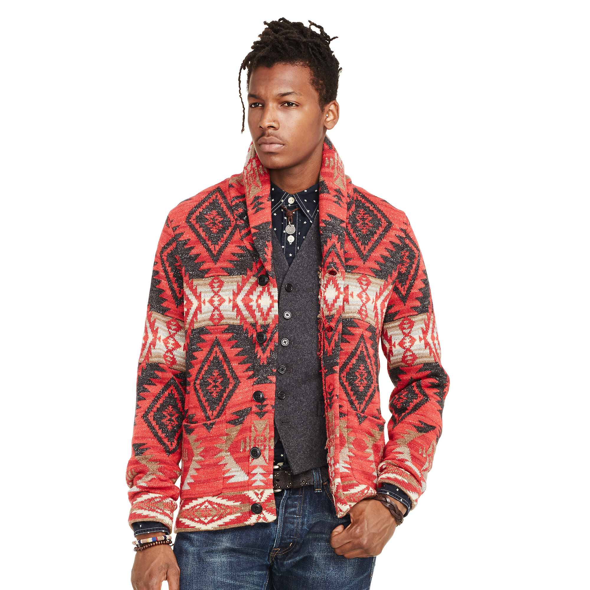 denim and supply cardigan mens