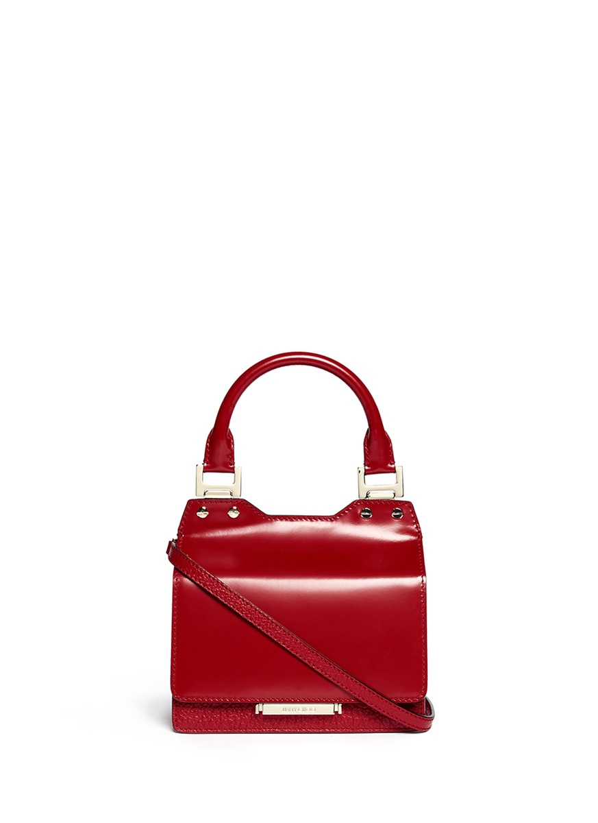 Lyst - Jimmy Choo 'amie S' Small Leather Combo Boxy Tote in Red