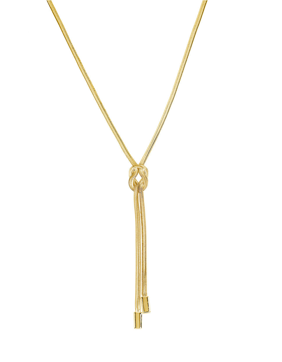 Lyst - Kenneth Cole Y-chain Knotted Necklace in Metallic