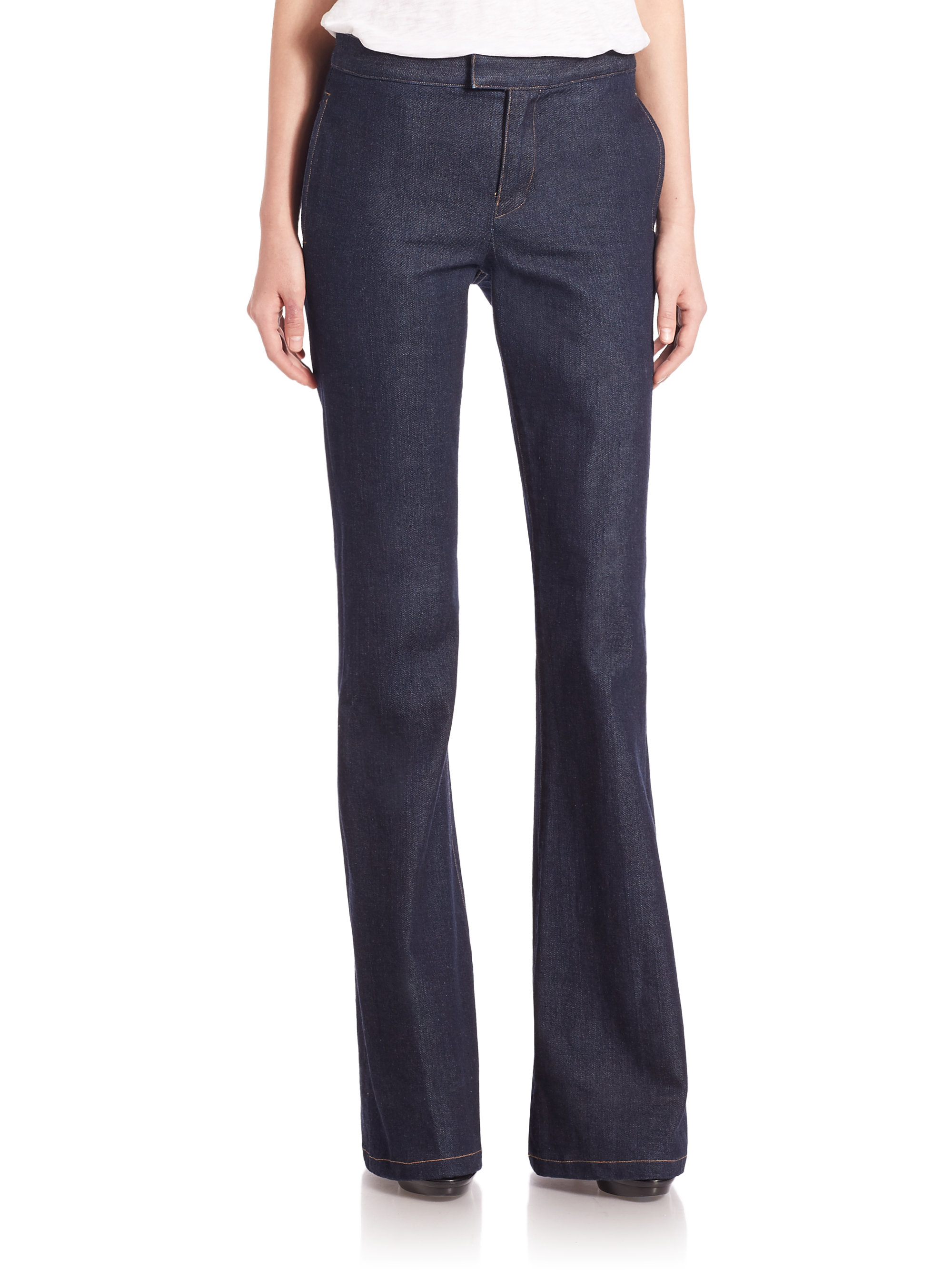 Polo Ralph Lauren Denim Flared Jeans in Dark Indigo (Blue) - Lyst