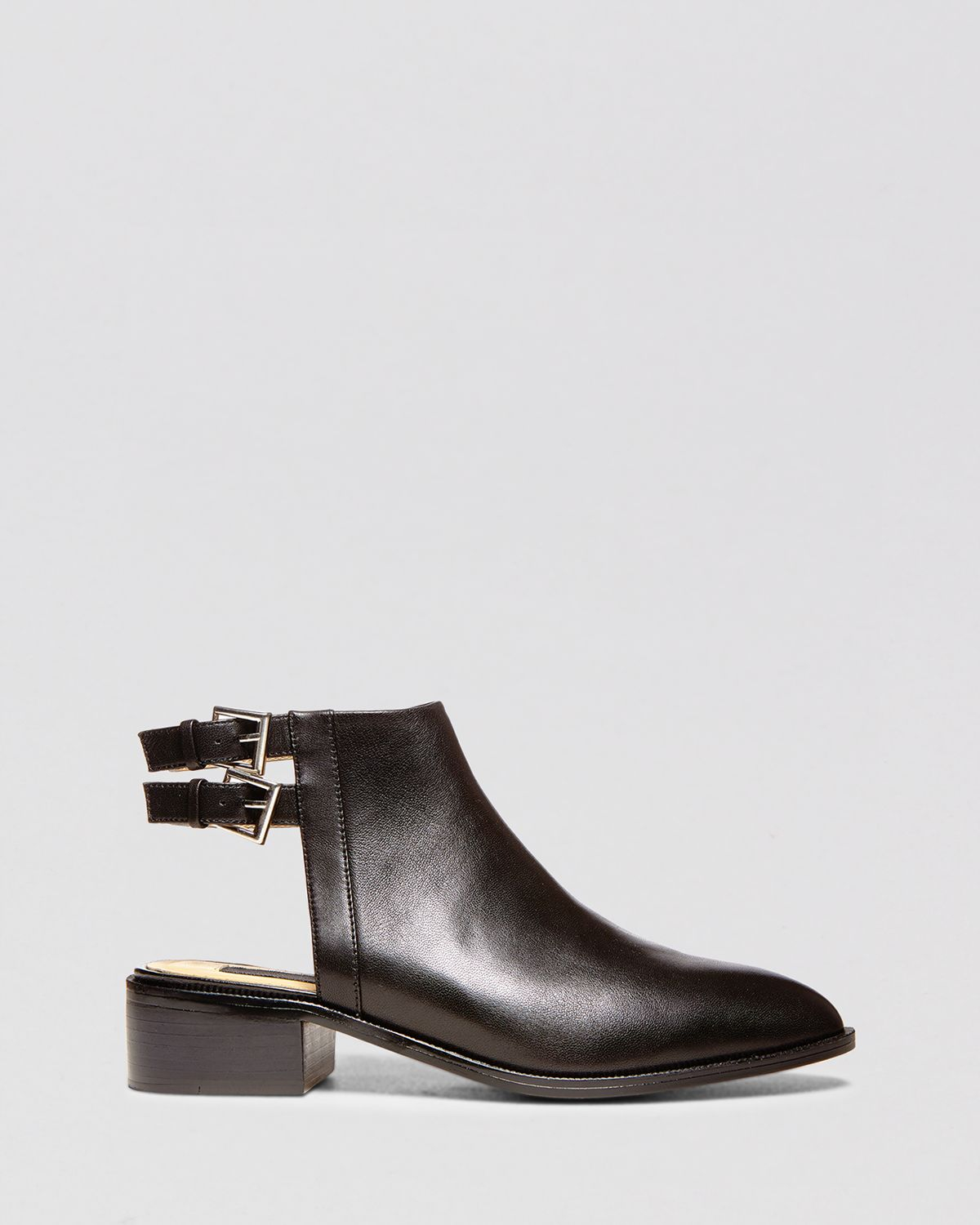 steven by steve madden pearle buckle booties