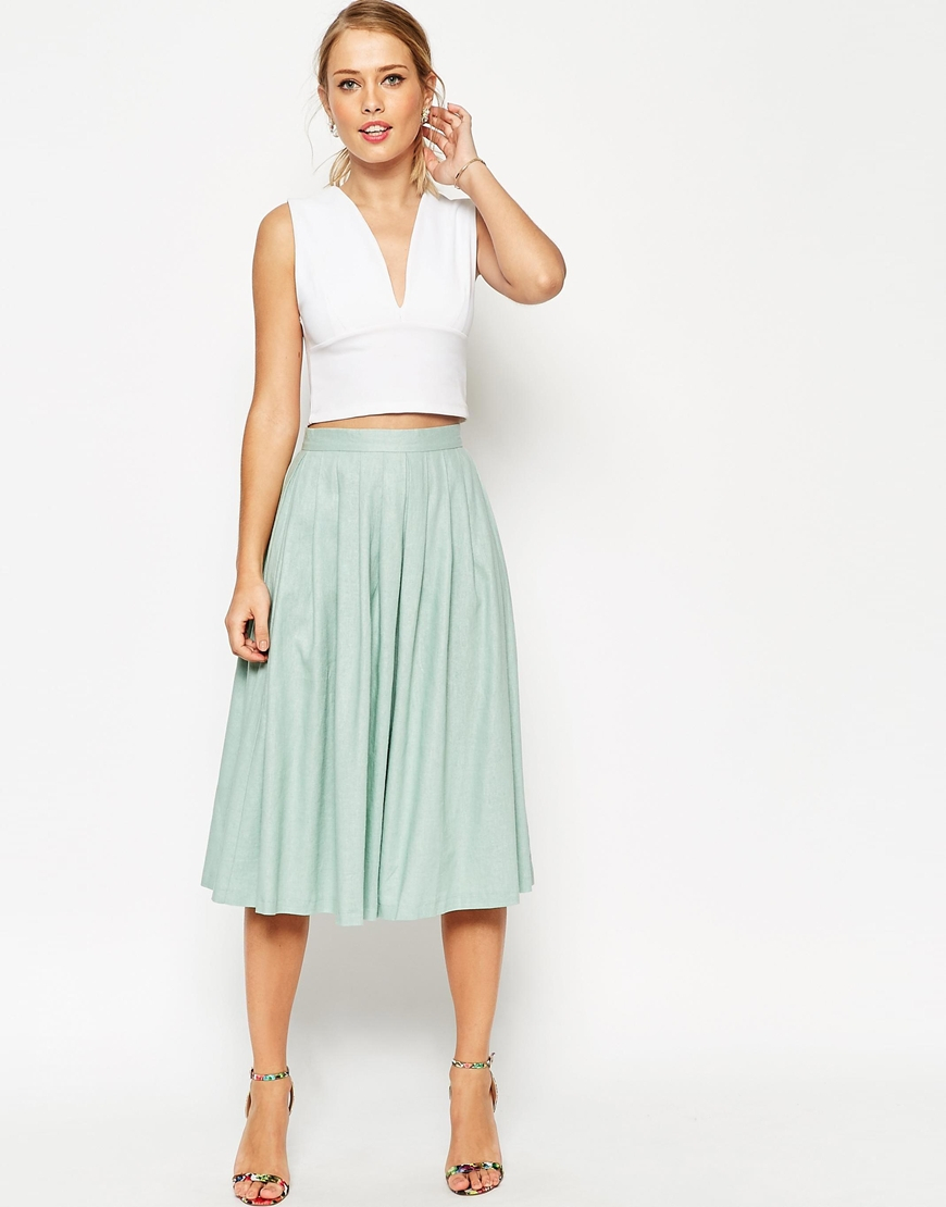 L.A. Linen Bridal Table Skirt SkirtBridal14X29_10Lclips C... Midi skirt green / Mint green skirt / Green check skirt / Midi skirt with elastic waistband / Vintage midi skirt / Mid-length skirt green MillyandMaple. 5 out of 5 stars There are midi mint skirt for sale on Etsy, and they cost $ on average. The most popular color?