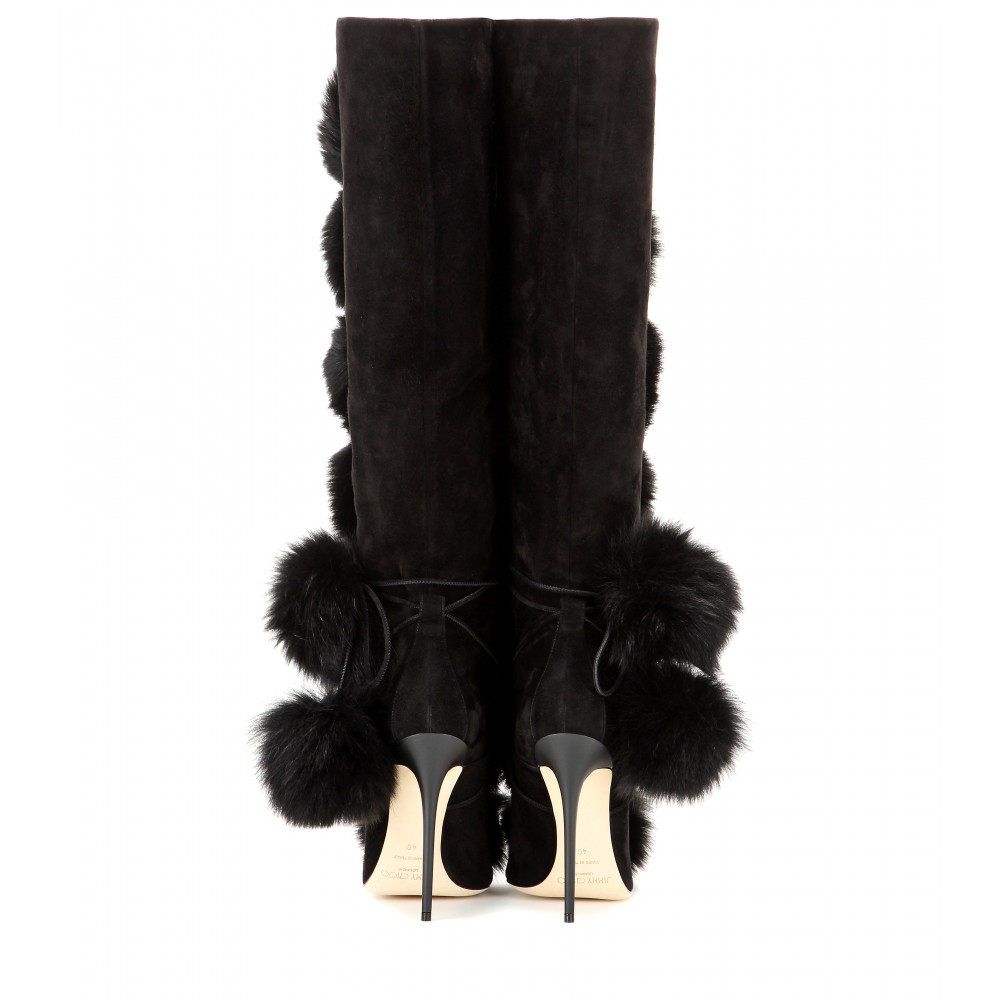 jimmy choo boots with fur