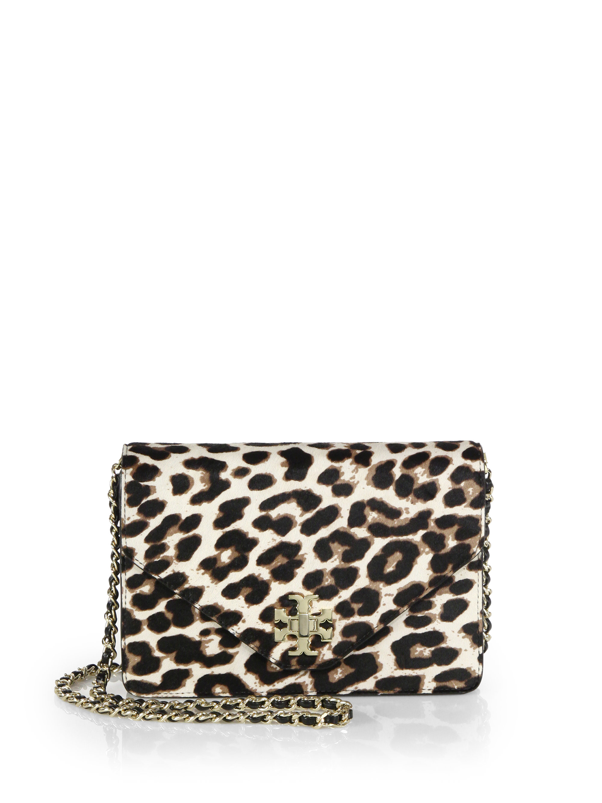 Lyst Tory Burch Kira Leopard Print Calf Hair Envelope Crossbody Bag Gallery