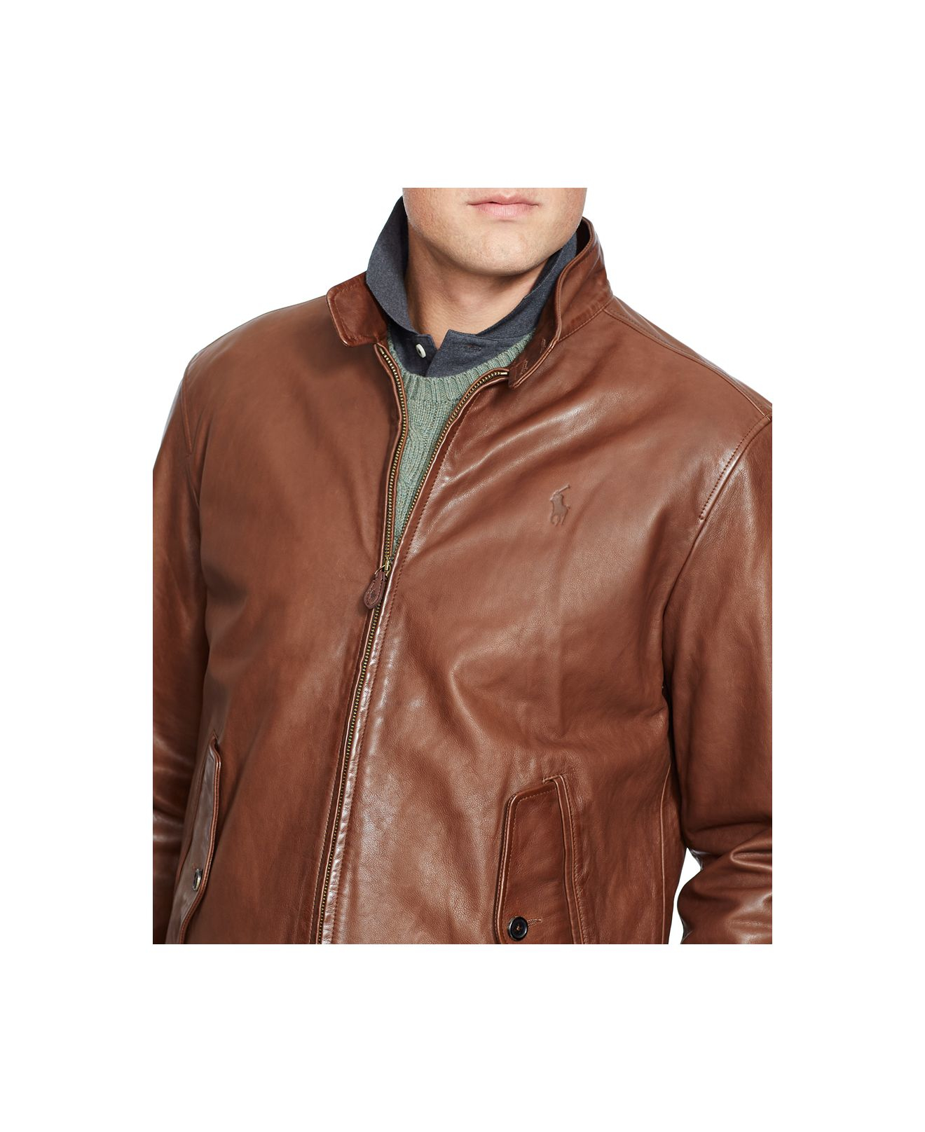 Polo Ralph Lauren Big And Tall Leather Barracuda Jacket in Brown for Men |  Lyst