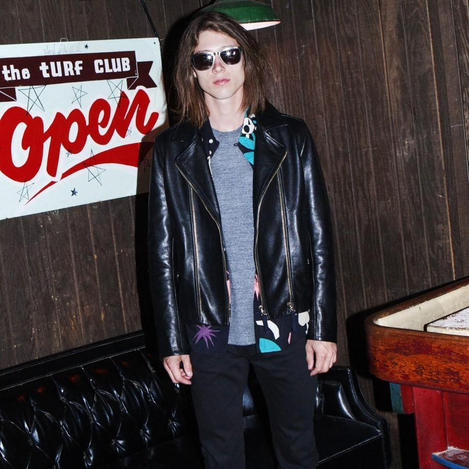 full grain leather biker jacket