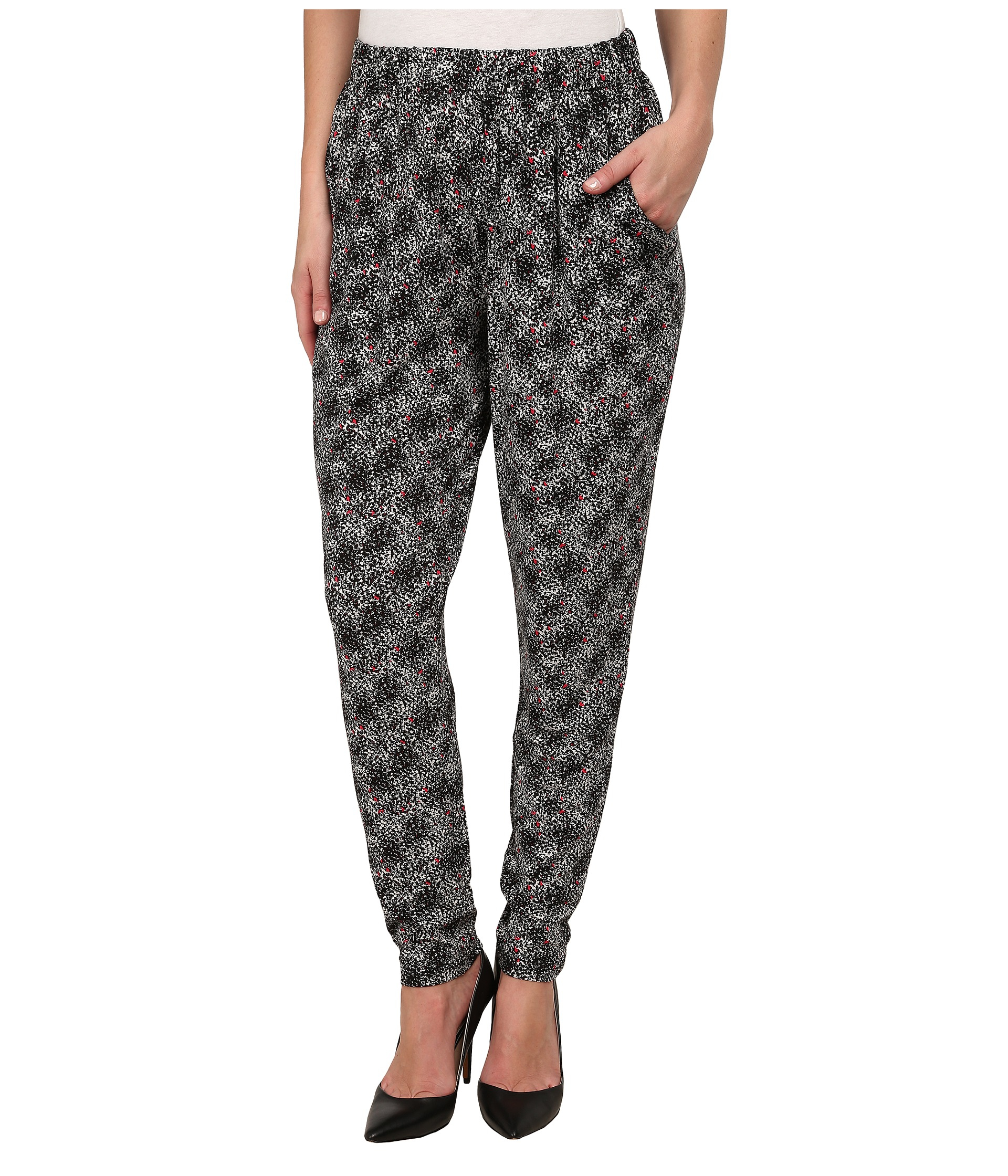 Hue Pop Abstract Jersey Relaxed Leggings in Gray (Black) Lyst