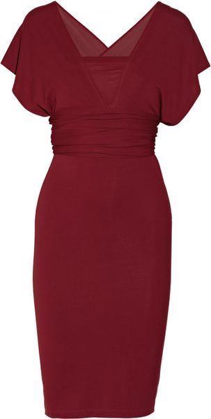 Donna Karan New York Infinity Convertible Crepe Dress in Red | Lyst