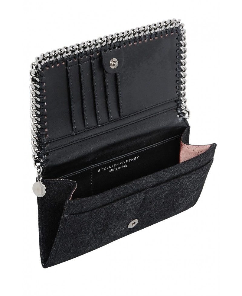 Stella McCartney Falabella Flap Wallet in Black | Lyst