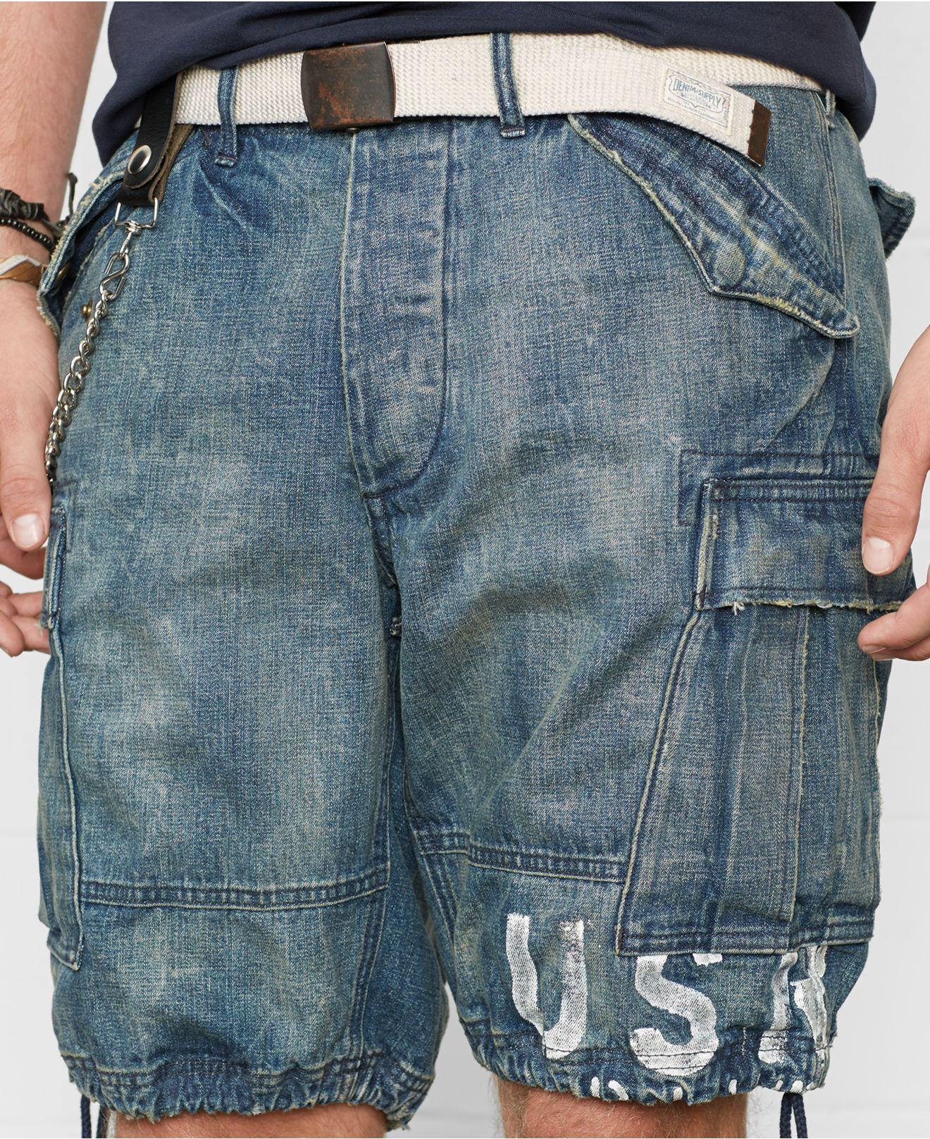 Denim & Supply Ralph Lauren Denim Cargo Shorts in Blue for Men | Lyst