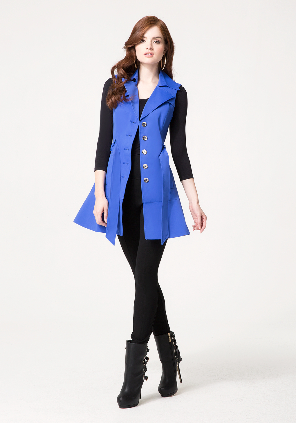 bebe black trench coat