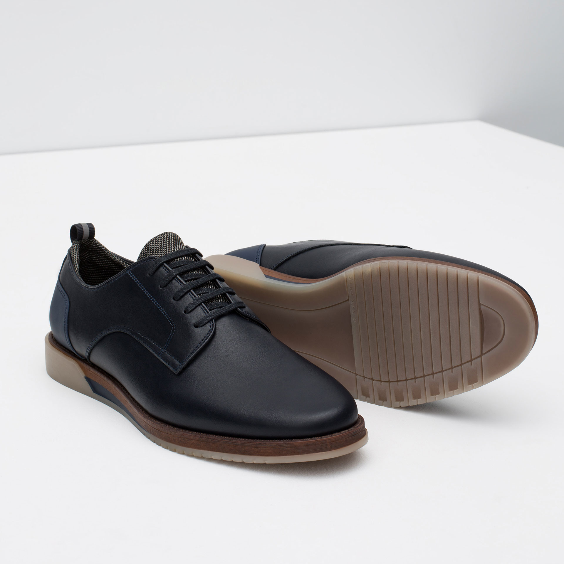 Zara Casual Shoes With Contrast Sole In Blue For Lyst zara casual shoes with contrast sole in blue for lyst