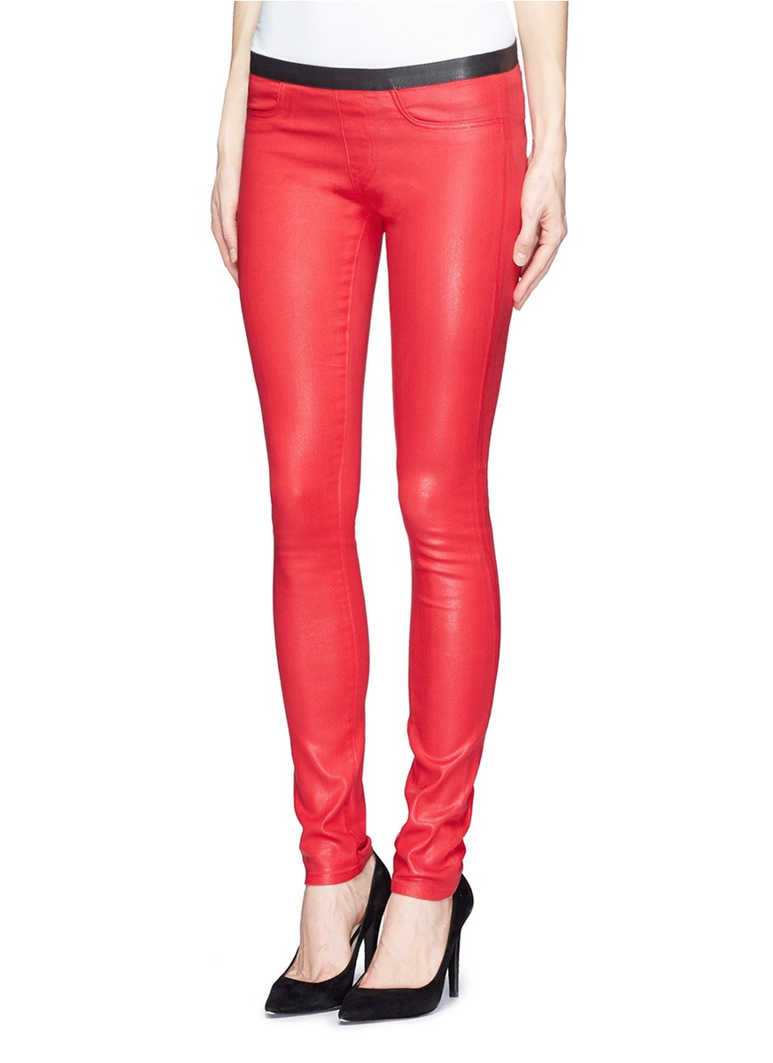 Helmut Lang Coated Stretch Leggings in 