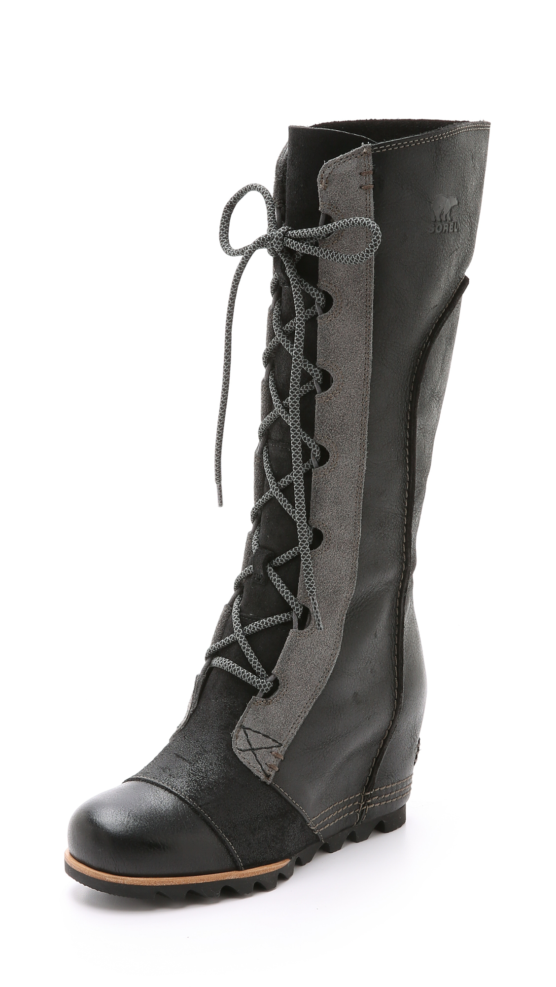 Sorel Cate The Great Wedge Boots - Black - Lyst