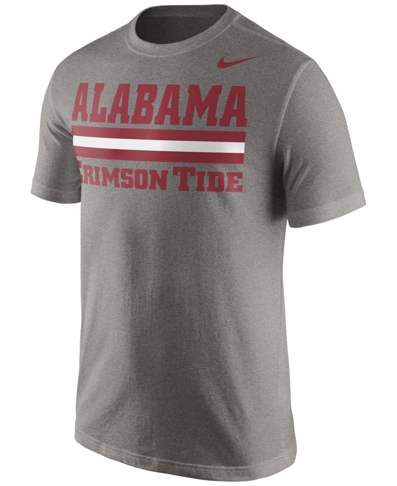 Nike Men's Alabama Crimson Tide Team Stripe Tshirt in Gray for Men Lyst