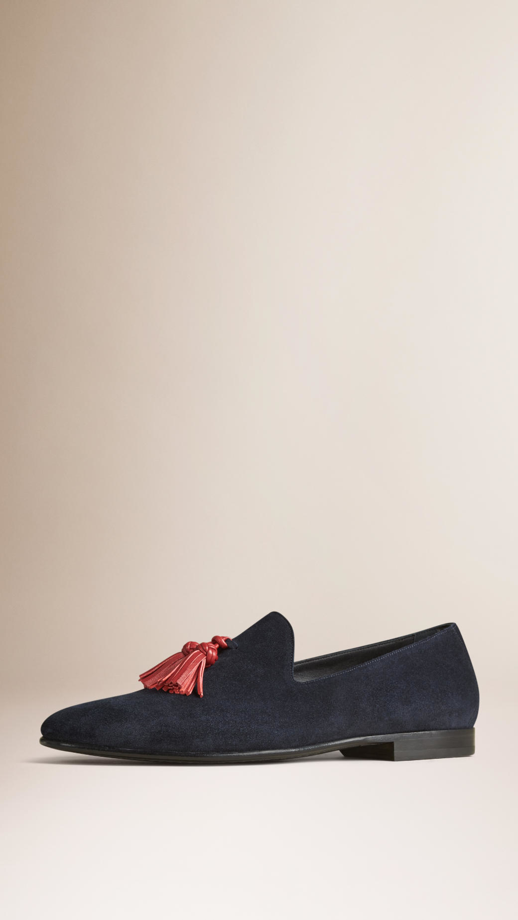 burberry whole cut suede tassel loafers midnight blue in blue for lyst burberry whole cut suede tassel loafers midnight blue in blue for lyst