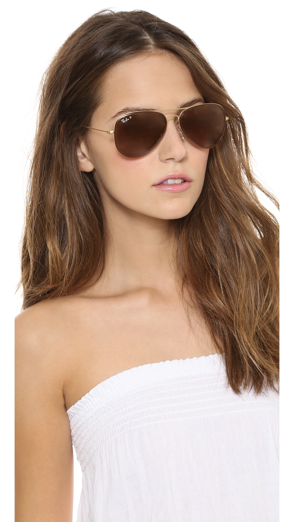 Ray Ban Icons Avator Polarized Sunglasses Sand Golddark Brown In Sand Gold Dark Brown Metallic Lyst Ray Ban Icons Avator Polarized Sunglasses Sand Golddark Brown In Sand Gold Dark Brown Metallic Lyst