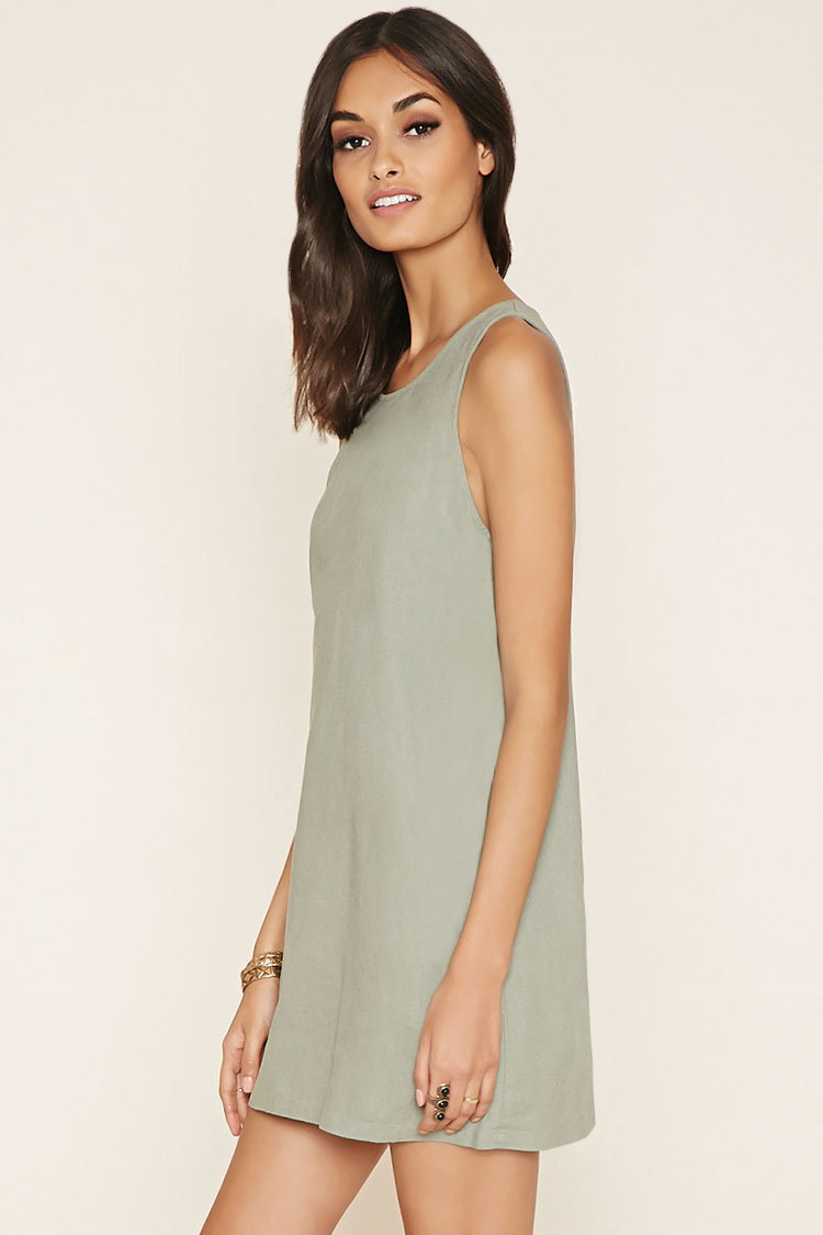 sage linen dress