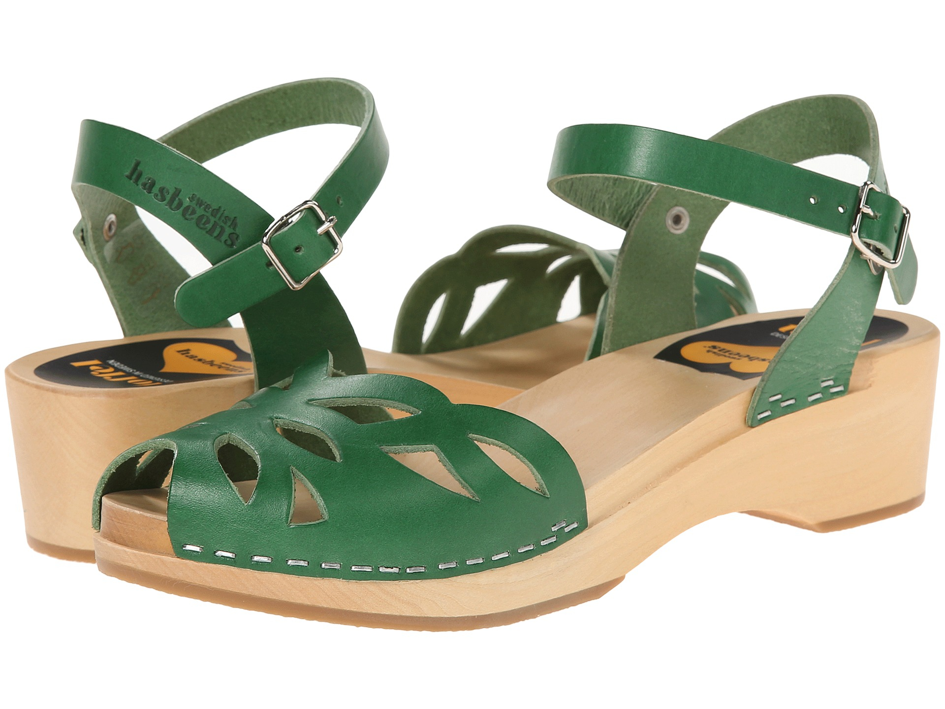 green swedish clogs