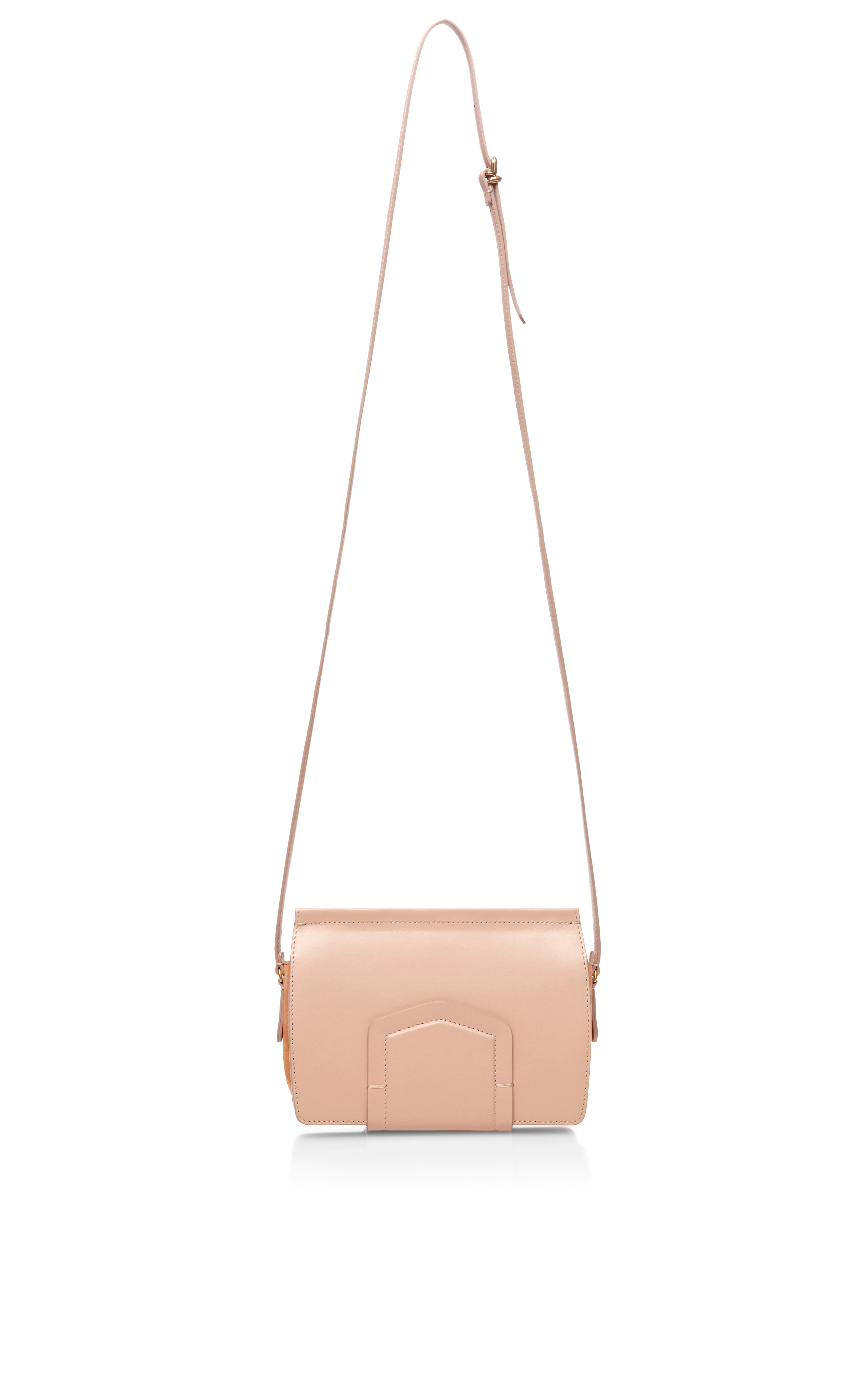Nina Ricci Folded Case Leather and Suede Shoulder Bag in Pale Peach ...