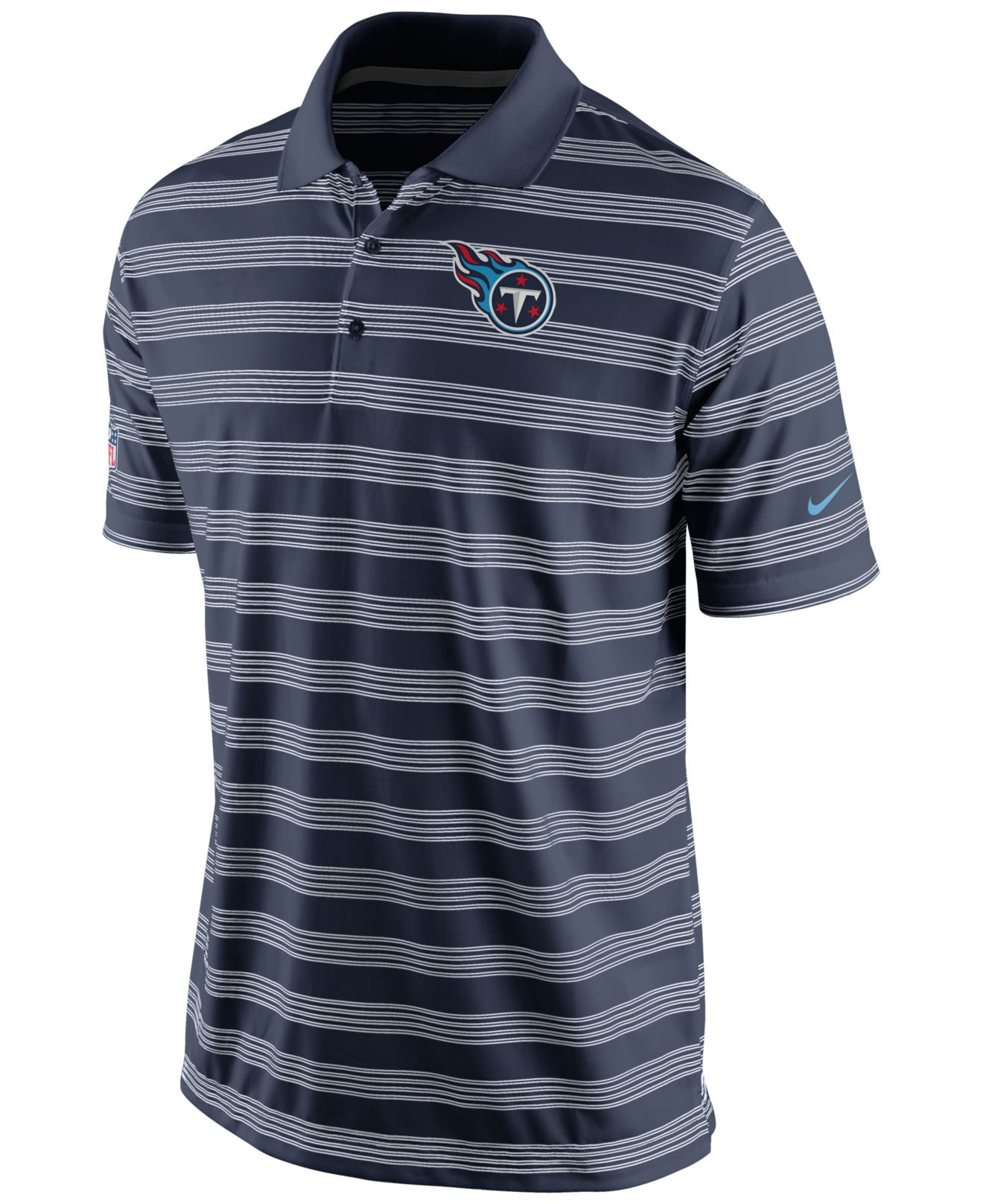 Nike Men'S Tennessee Titans Preseason Polo Shirt in Blue &hellip;