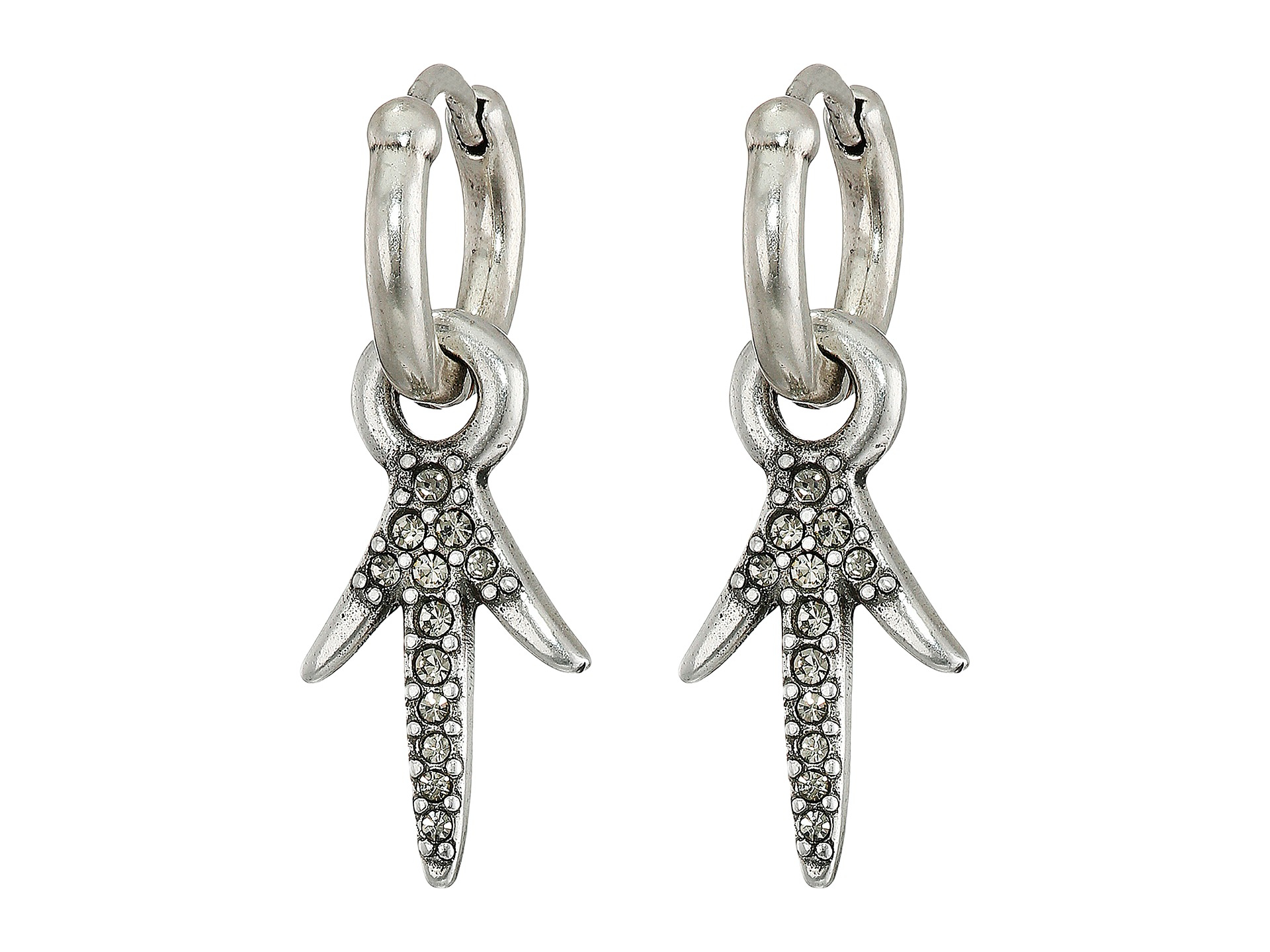 Lyst Giles Brother Pave Thorn Earrings In Metallic Gallery