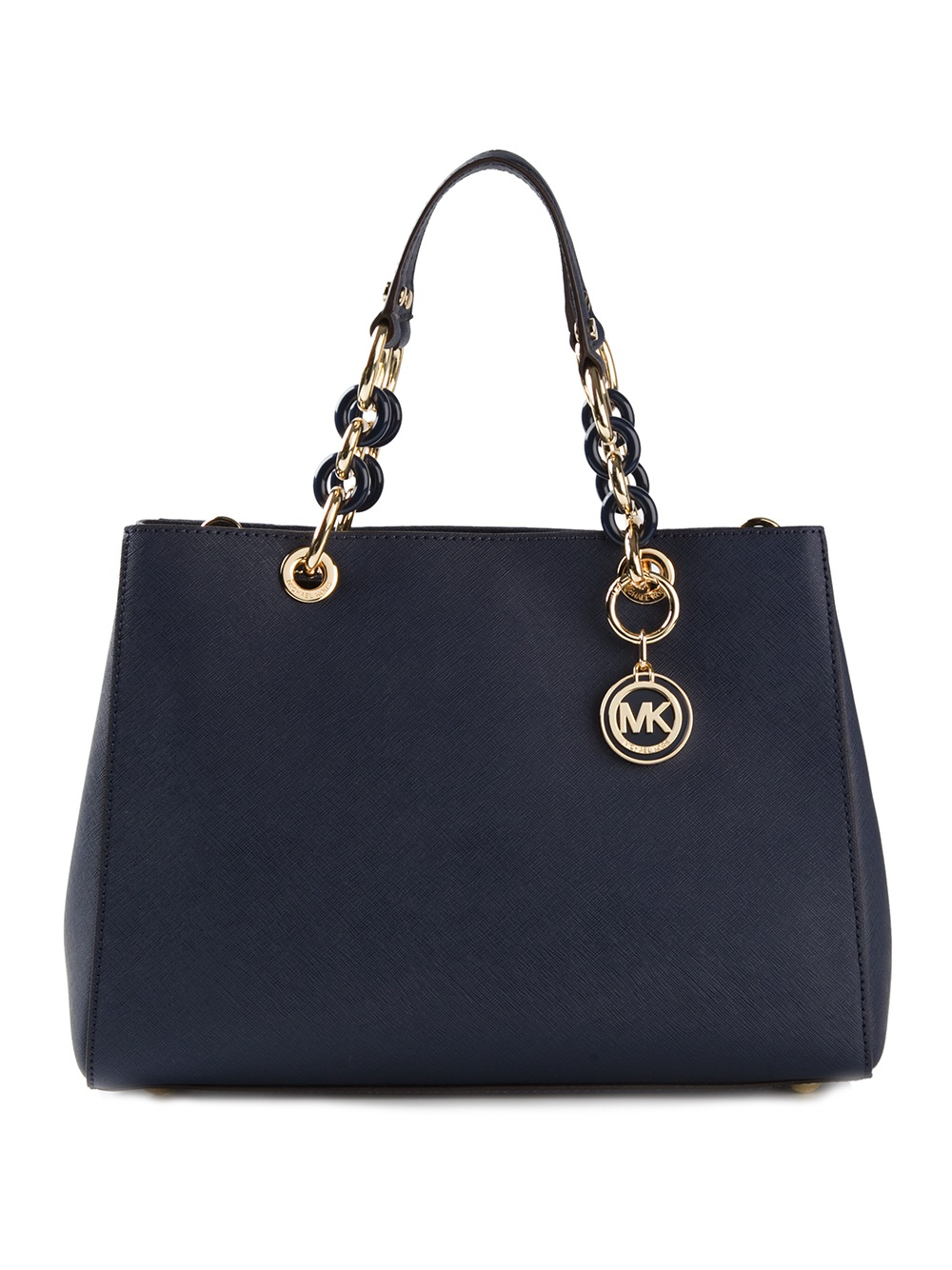 MICHAEL Michael Kors Leather 'cynthia' Tote in Blue - Lyst