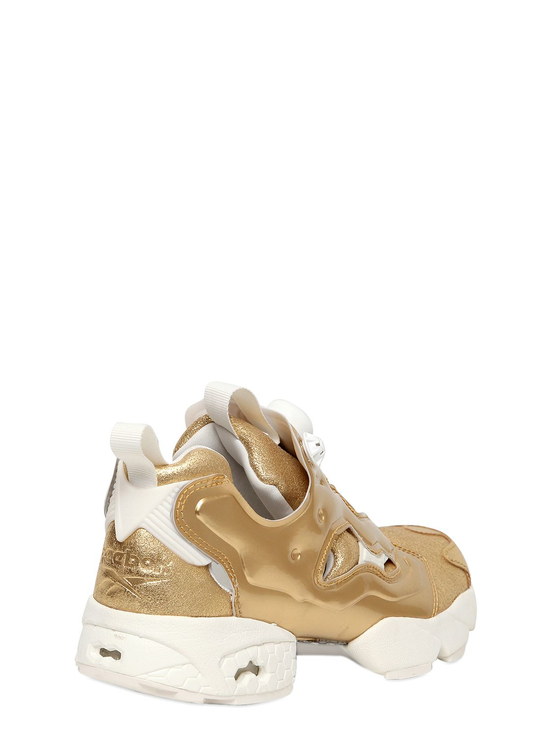 reebok pump womens gold