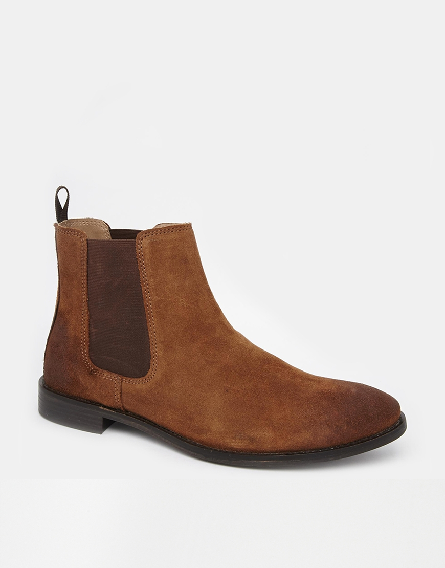 Asos Chelsea Boots In Tan Suede - Tan in Brown for Men | Lyst