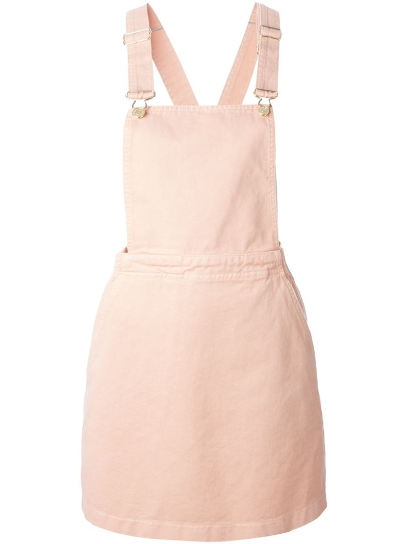 pink dungaree dress womens