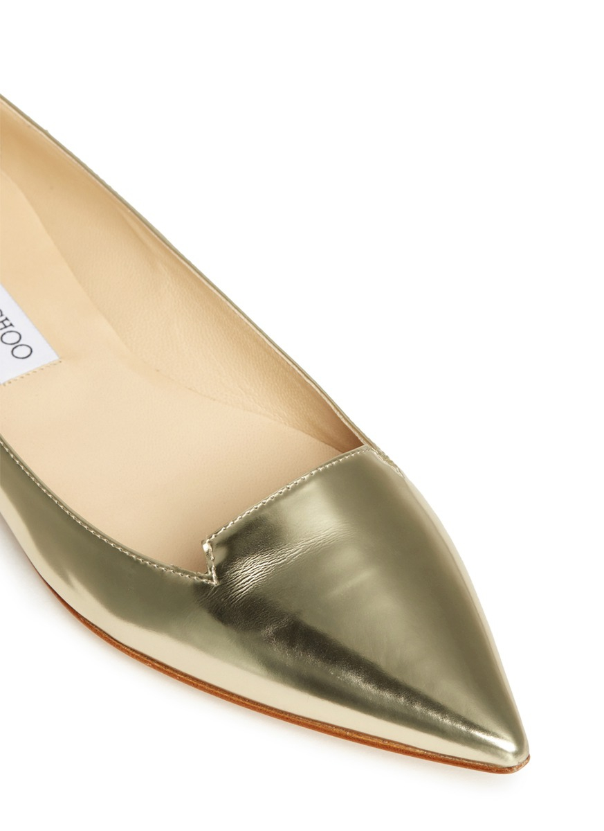 Jimmy Choo Gold Flats Flash Sales, UP TO 68% OFF | www 