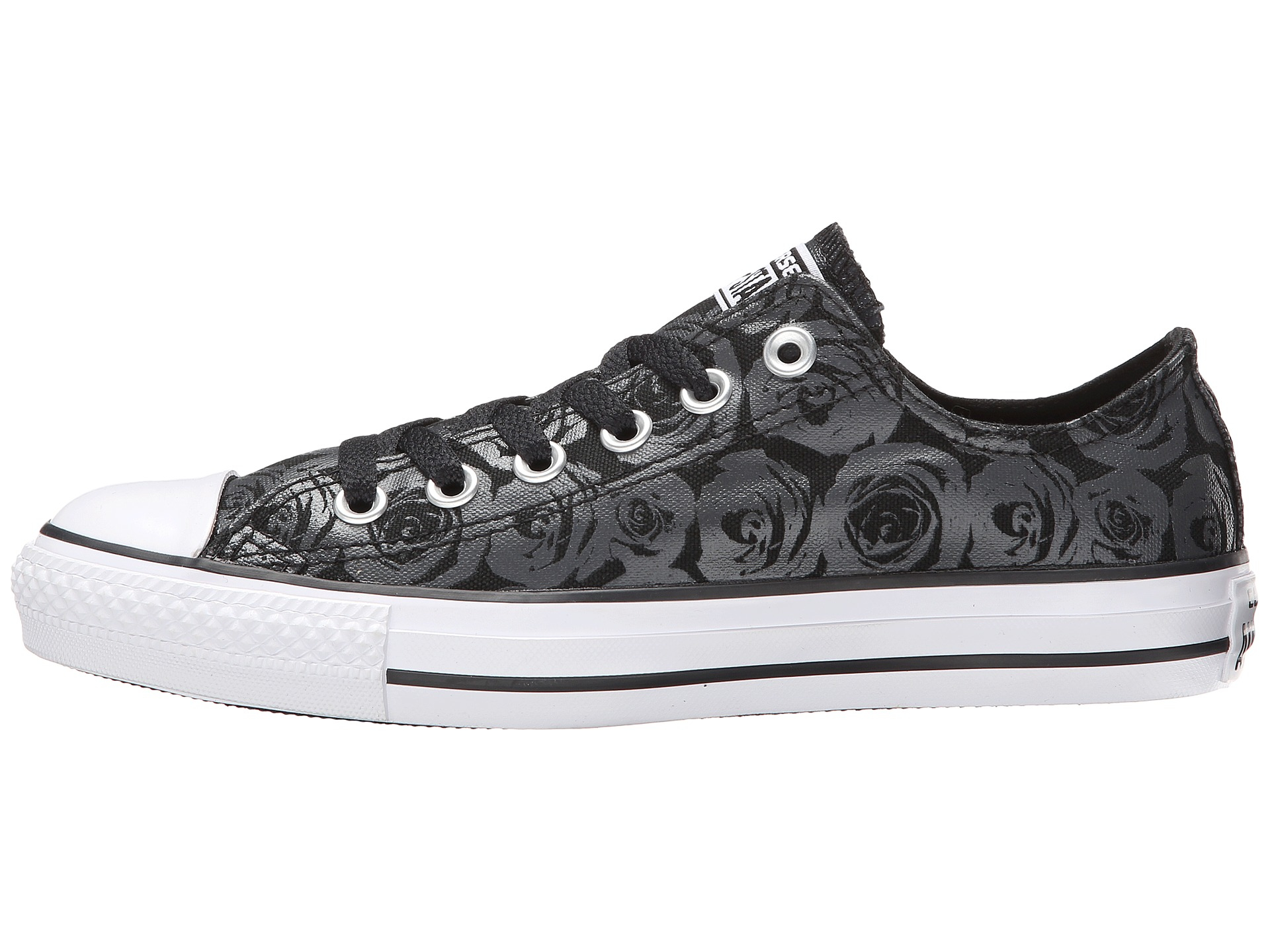 Converse Chuck Taylor® All Star® Rose Print Ox in Black | Lyst