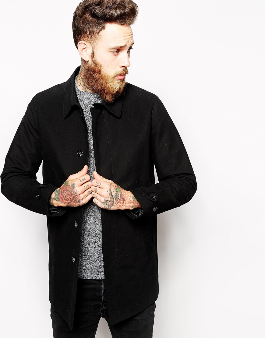 Parity > asos mens black coat, Up to 76% OFF