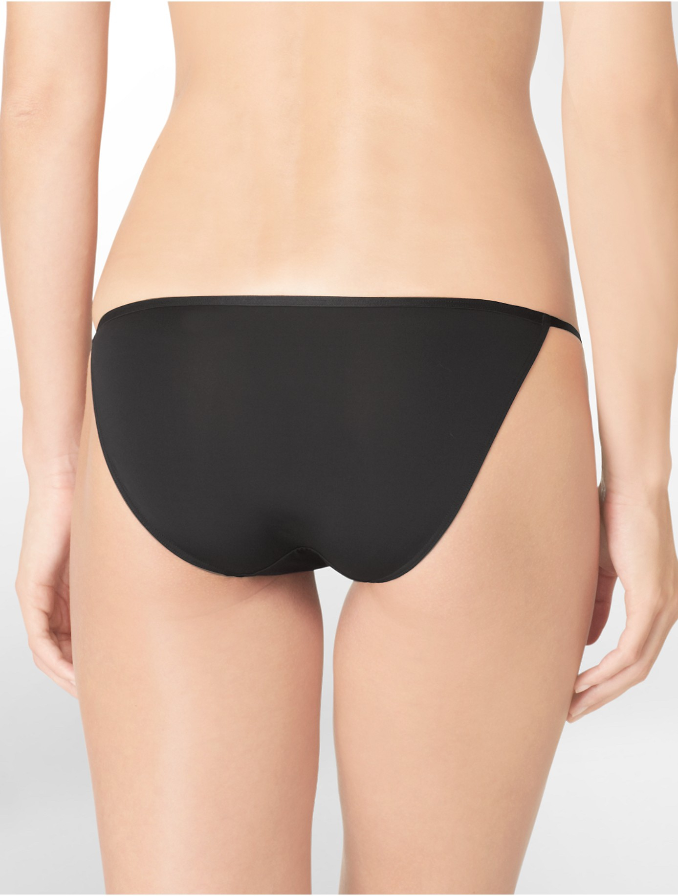 Calvin Klein Underwear Sleek String Bikini in Black | Lyst
