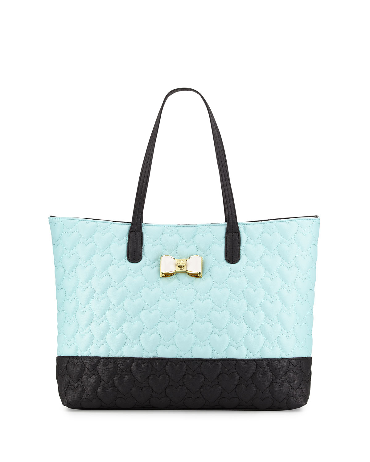 Lyst Betsey Johnson Be My Bow Colorblock Tote Bag in Black