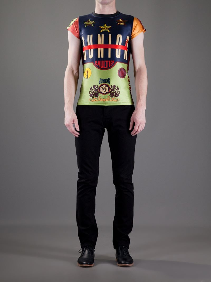 Jean Paul Gaultier Logo T-Shirt in Blue for Men - Lyst