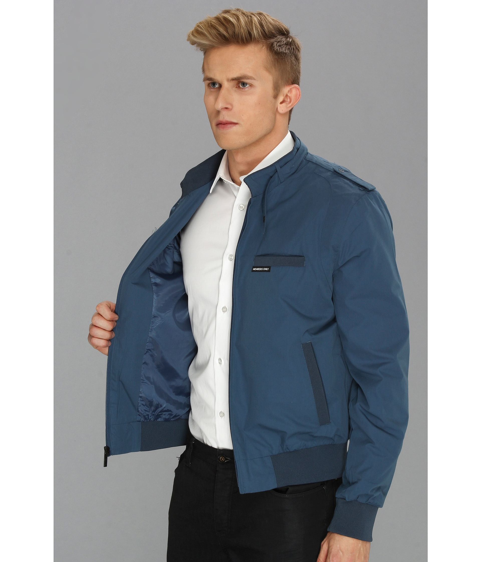 blue members only jacket