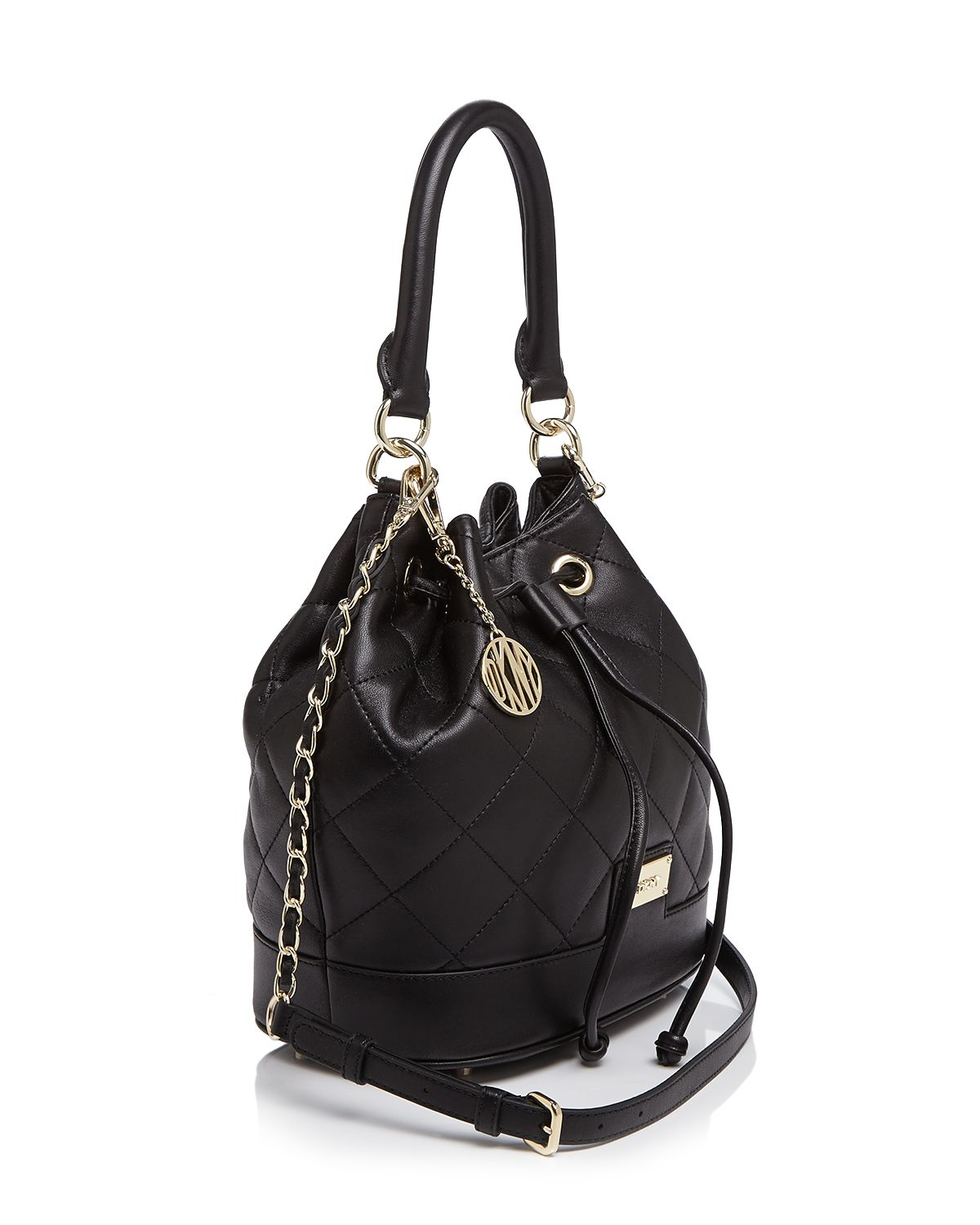 Dkny Shoulder Bag Quilted Nappa Drawstring Bucket in Blue Lyst