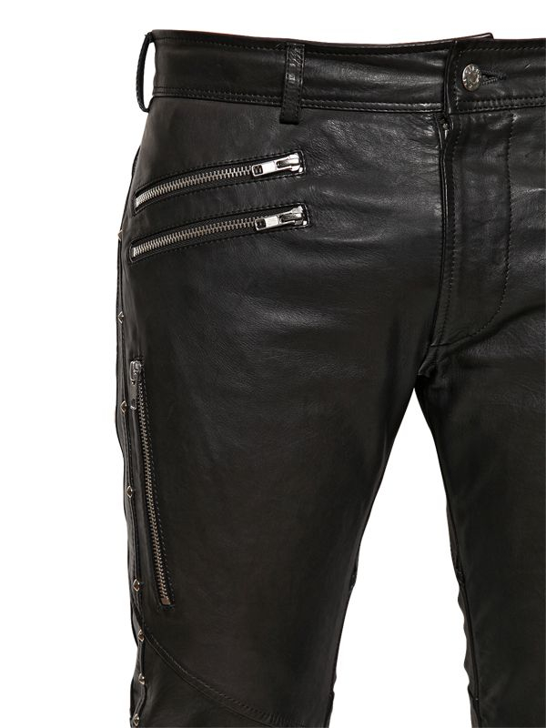 diesel mens leather trousers