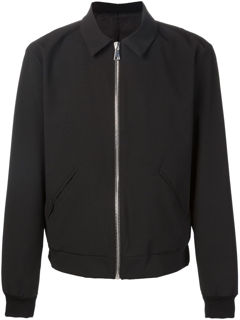 Lyst - Second/Layer Cutaway Collar Bomber Jacket in Black for Men